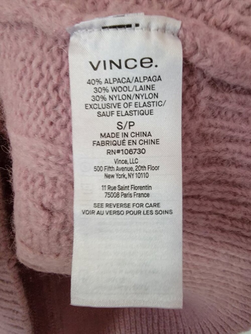 Vince Lattice Cable Knit Wool & Alpaca Blend Sweater, Size S, NWT - Picture 9 of 14